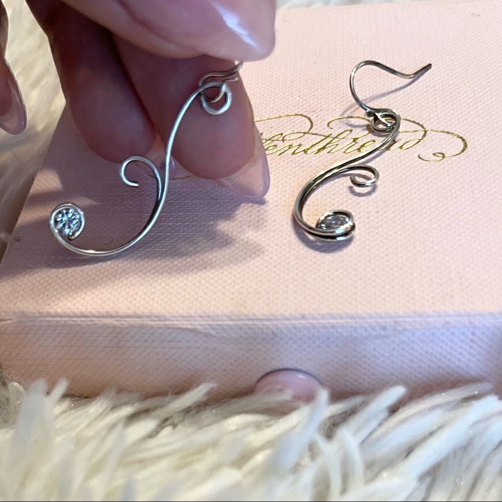 Sterling silver earrings with cubic zirconia